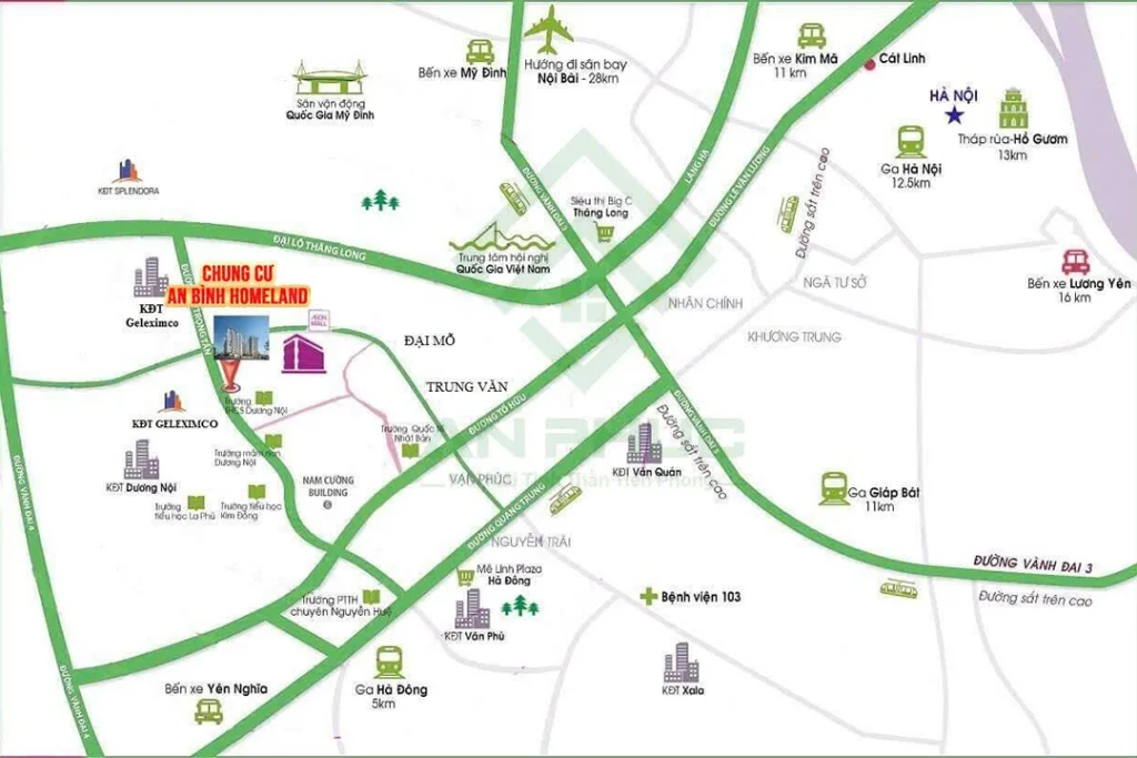 Vị trí dự án chung cư An Bình Home Land